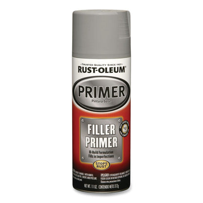 Rust-Oleum® Automotive High Heat Enamel Spray Paint, Flat Gray Filler Primer, 11 oz Aerosol Can, 6/Carton (RST249279)