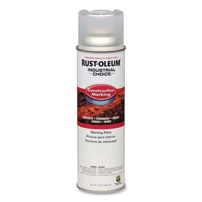 Rust-Oleum® Industrial Choice M1400 System Water-Based Construction Marking Paint, Gloss Clear, 17 oz Aerosol Can, 12/Carton (RST264693)