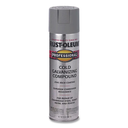 Rust-Oleum® Professional Galvanizing Compound, Flat Bright Gray, 20 oz Aerosol Can, 6/Carton (RST7584838)