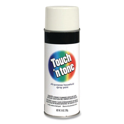 Rust-Oleum® Touch'n Tone Spray Paint, Gloss White, 10 oz Aerosol Can, 6/Carton (RST55274830)