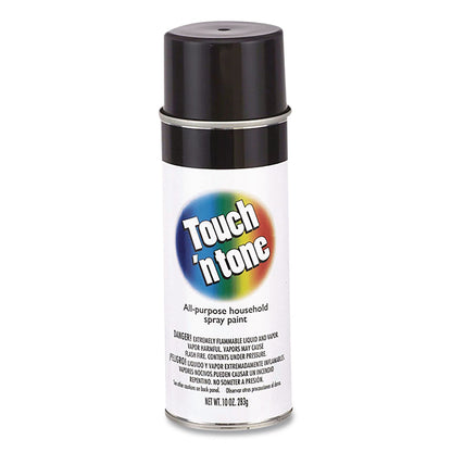 Rust-Oleum® Touch'n Tone Spray Paint, Gloss Black, 10 oz Aerosol Can, 6/Carton (RST55276830)