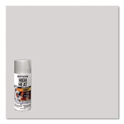 Rust-Oleum® Automotive High Heat Enamel Spray Paint, Flat Aluminum, 12 oz Aerosol Can, 6/Carton (RST248904)