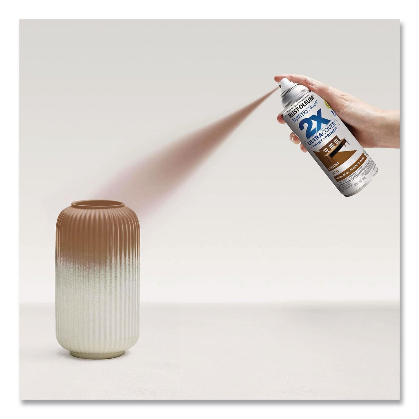 Rust-Oleum® Painter's Touch 2X Ultra Cover Spray Paint, Gloss Chestnut, 12 oz Aerosol Can, 6/Carton (RST249847)