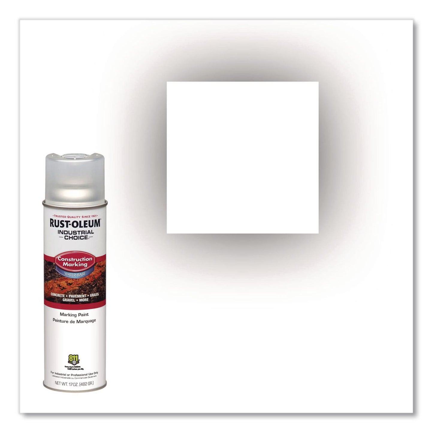 Rust-Oleum® Industrial Choice M1400 System Water-Based Construction Marking Paint, Gloss Clear, 17 oz Aerosol Can, 12/Carton (RST264693)