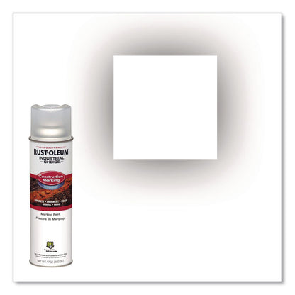 Rust-Oleum® Industrial Choice M1400 System Water-Based Construction Marking Paint, Gloss Clear, 17 oz Aerosol Can, 12/Carton (RST264693)
