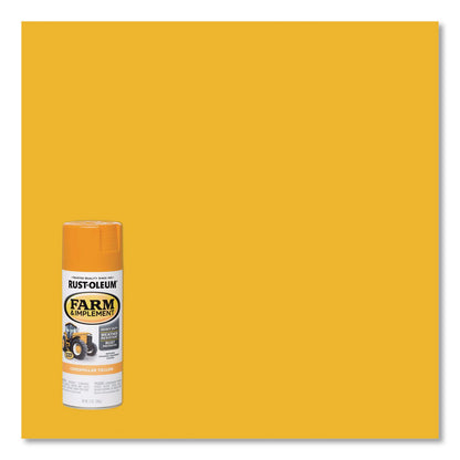 Rust-Oleum® Specialty Farm and Implement Spray Paint, Gloss Caterpillar Yellow, 12 oz Aerosol Can, 6/Carton (RST280140)