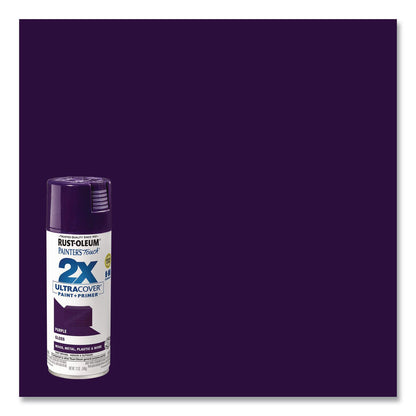 Rust-Oleum® Painter's Touch 2X Ultra Cover Spray Paint, Gloss Purple, 12 oz Aerosol Can, 6/Carton (RST334042)
