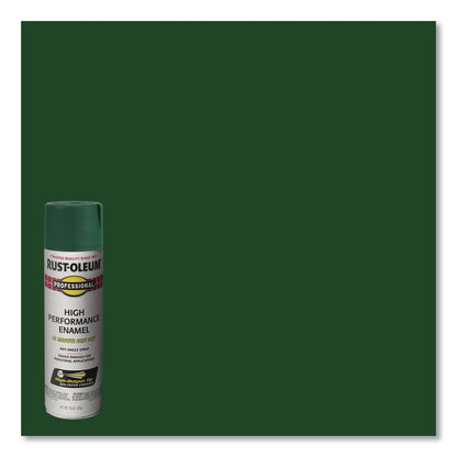 Rust-Oleum® Professional Spray Paint, Gloss Hunter Green, 15 oz Aerosol Can, 6/Carton (RST7538838)