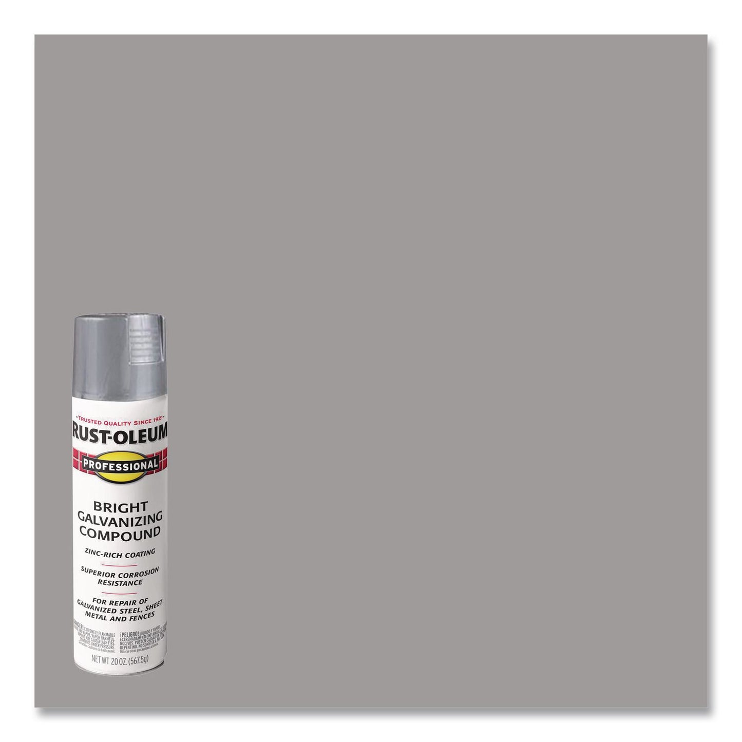 Rust-Oleum® Professional Galvanizing Compound, Flat Bright Gray, 20 oz Aerosol Can, 6/Carton (RST7584838)