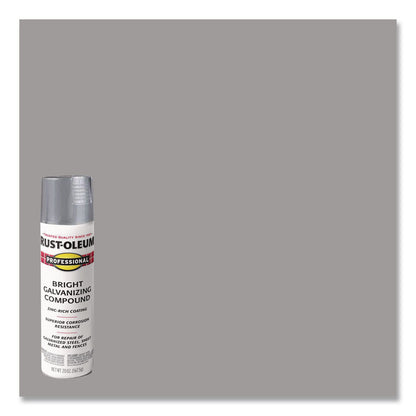 Rust-Oleum® Professional Galvanizing Compound, Flat Bright Gray, 20 oz Aerosol Can, 6/Carton (RST7584838)