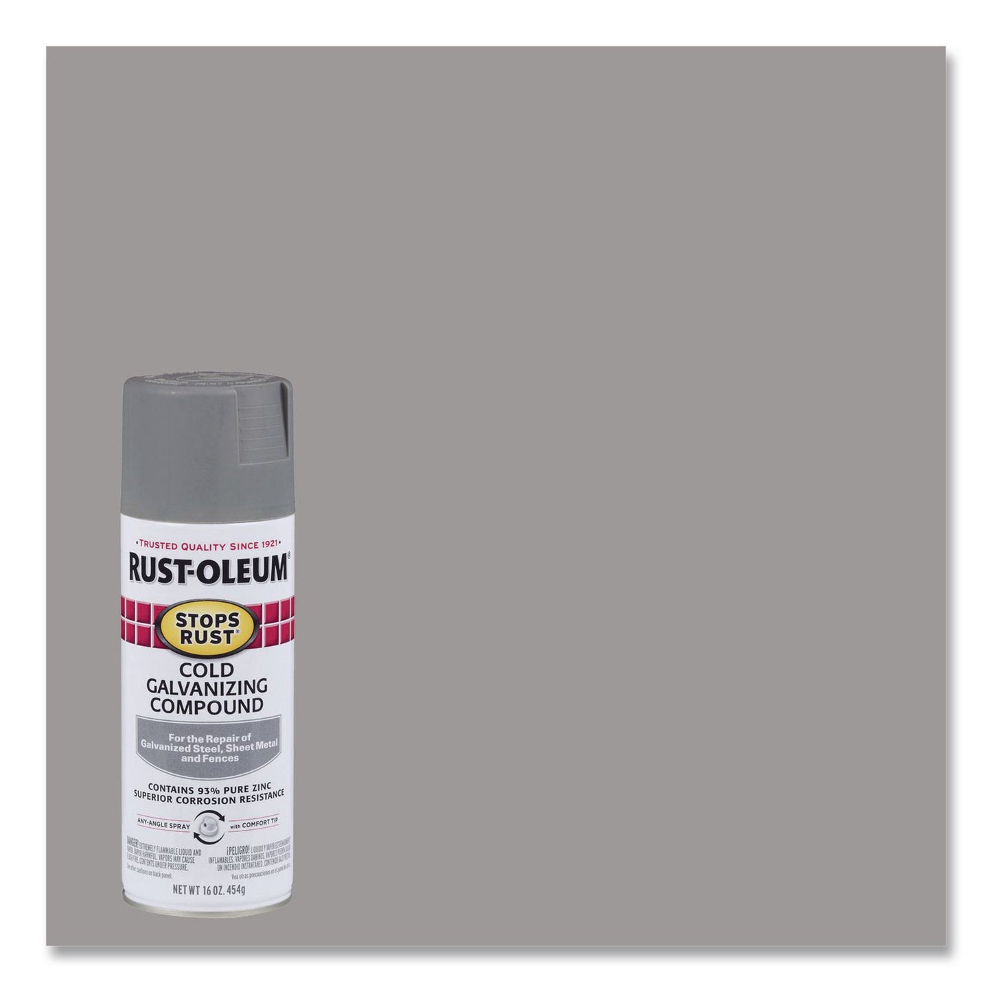 Rust-Oleum® Stops Rust Cold Galvanizing Spray, Flat Gray, 16 oz Aerosol Can, 6/Carton (RST7785830)
