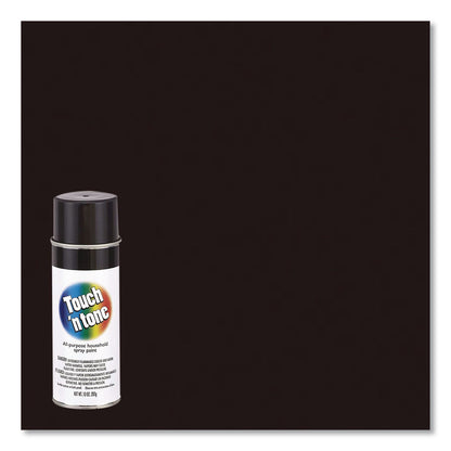 Rust-Oleum® Touch'n Tone Spray Paint, Gloss Black, 10 oz Aerosol Can, 6/Carton (RST55276830)