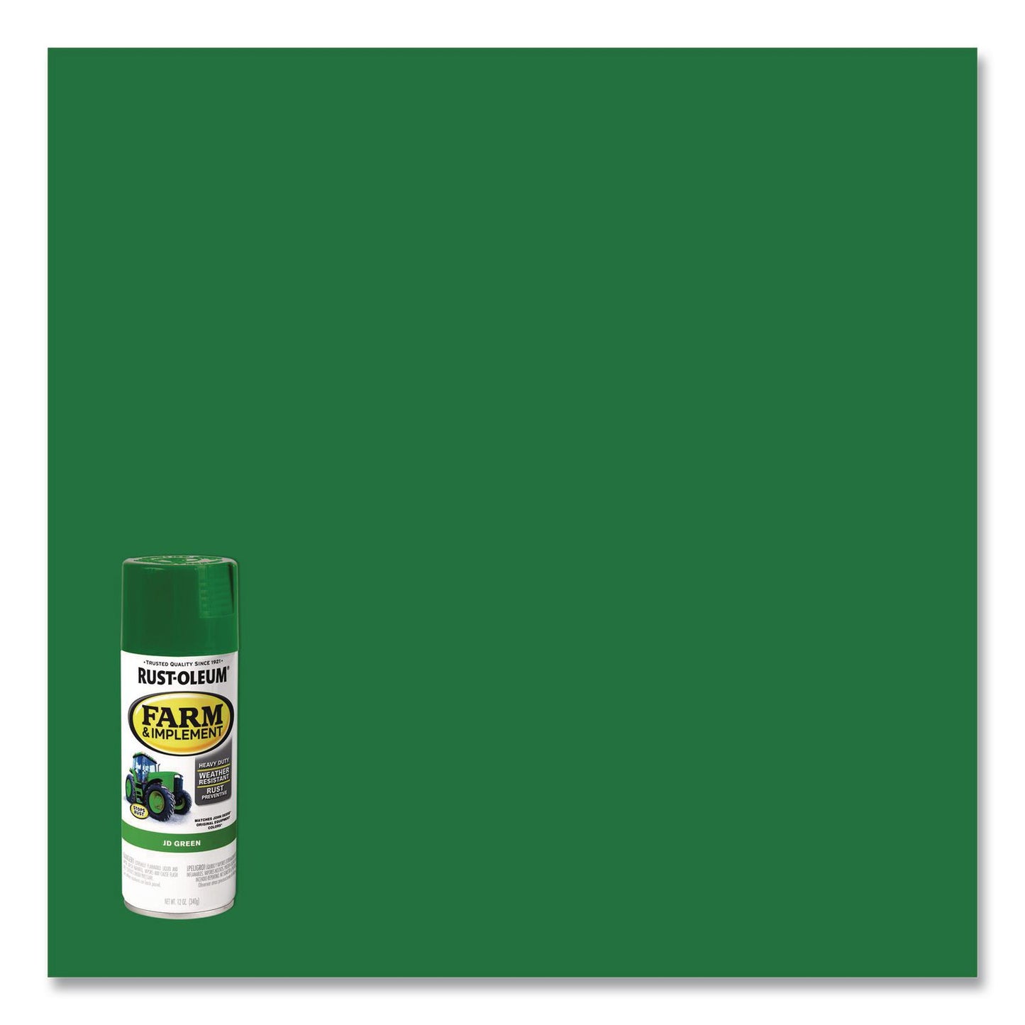 Rust-Oleum® Specialty Farm and Implement Spray Paint, Gloss John Deere Green, 12 oz Aerosol Can, 6/Carton (RST280124)