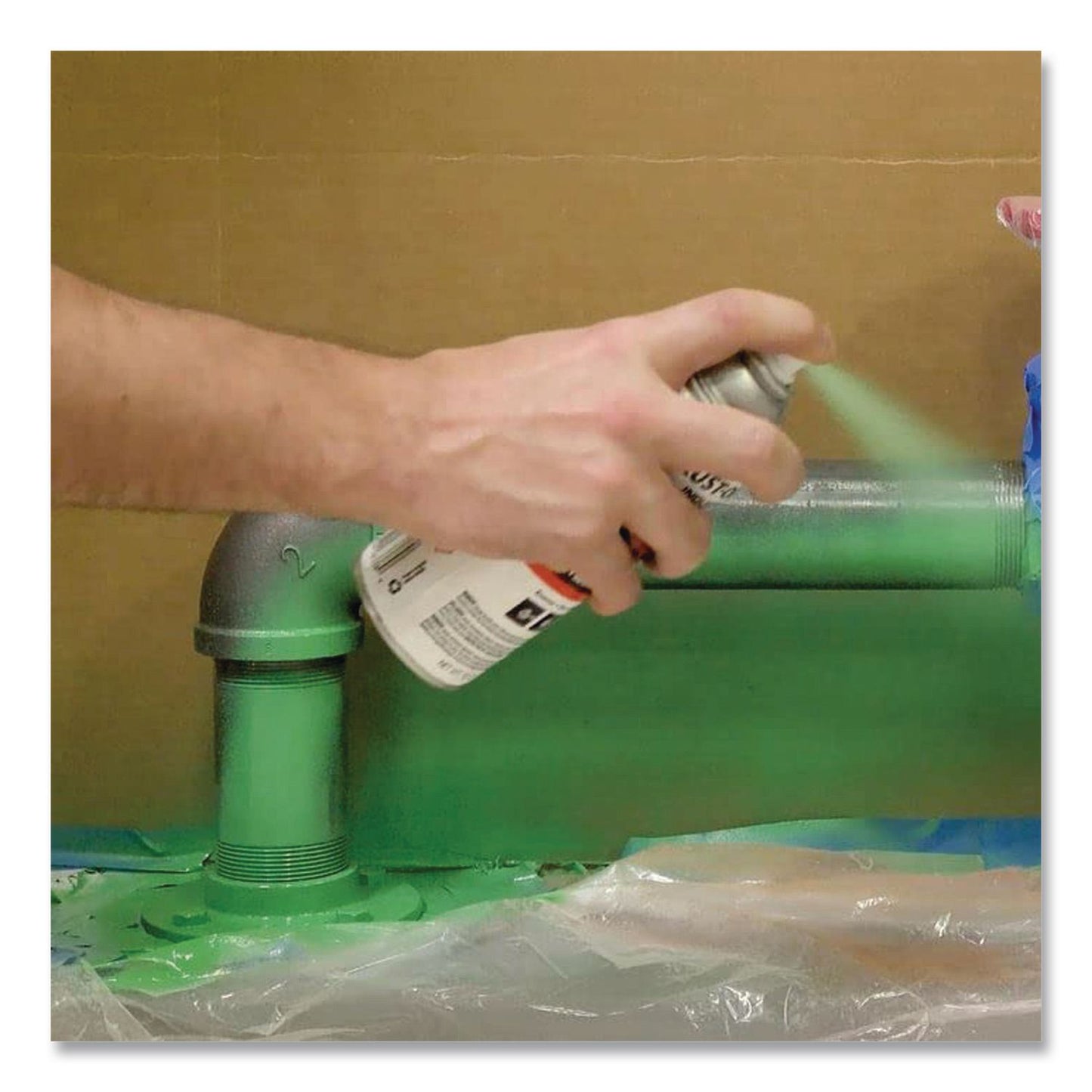 Rust-Oleum® Industrial Choice RB1600 System Epoxy Spray, Gloss Green Rebar, 12 oz Aerosol Can, 6/Carton (RST261937)