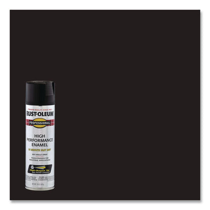 Rust-Oleum® Professional Spray Paint, Flat Black, 15 oz Aerosol Can, 6/Carton (RST7578838CT)
