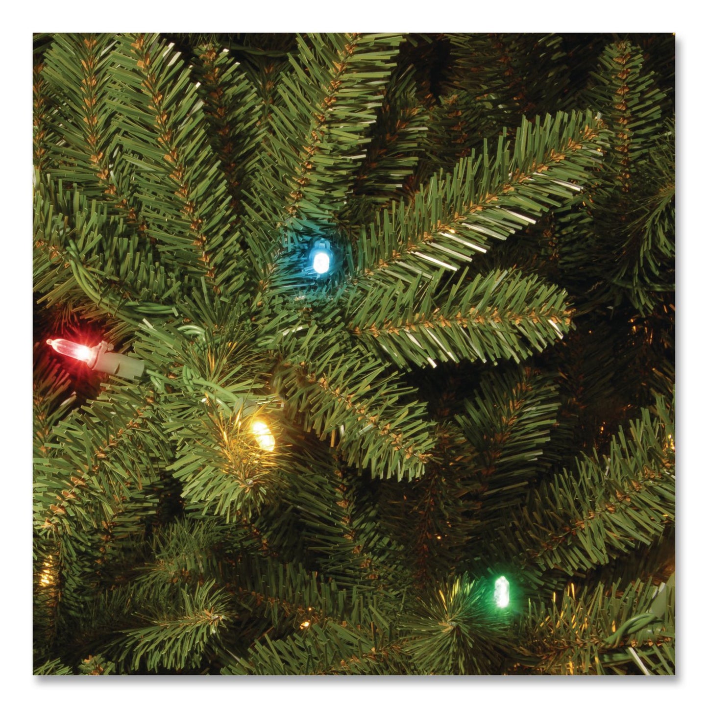 National Tree Company® Pre-Lit Natural Fraser Fir Tree, 60" x 60" x 90", Green Tree, Green Tree Stand (NTTNAFFMH175RLO)