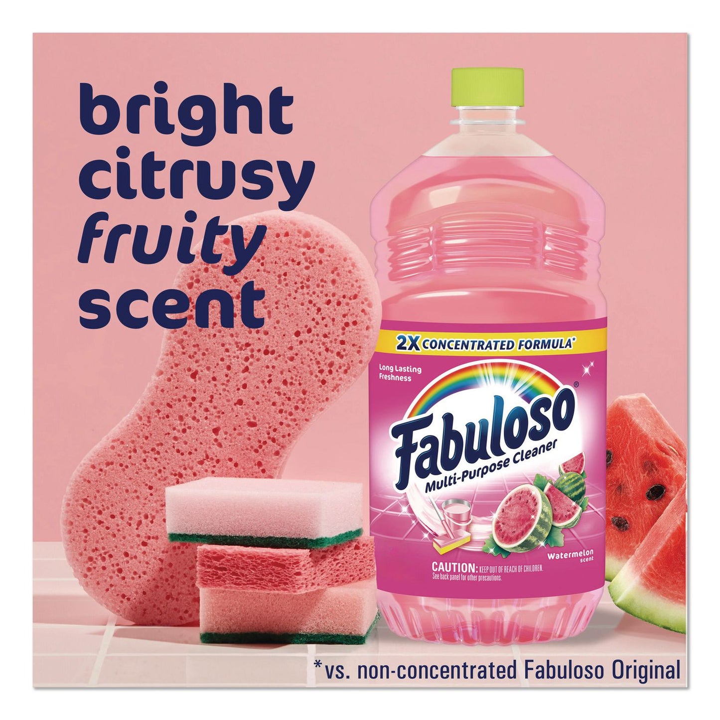Fabuloso® Multi-Use Cleaner, Watermelon Scent, 128 oz Bottle, 3/Carton (CPC61051624)