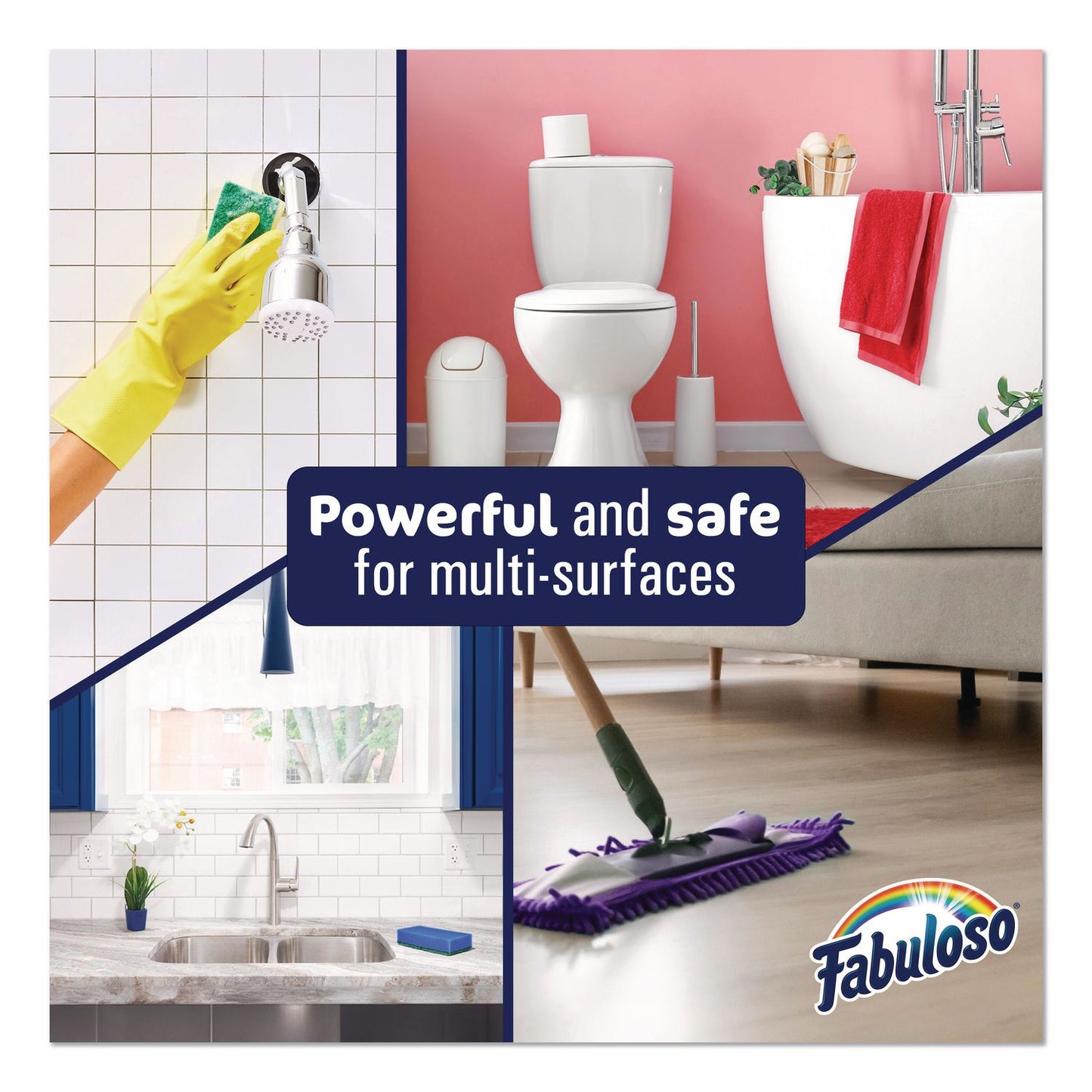 Fabuloso® Multi-Use Cleaner, Watermelon Scent, 128 oz Bottle, 3/Carton (CPC61051624)