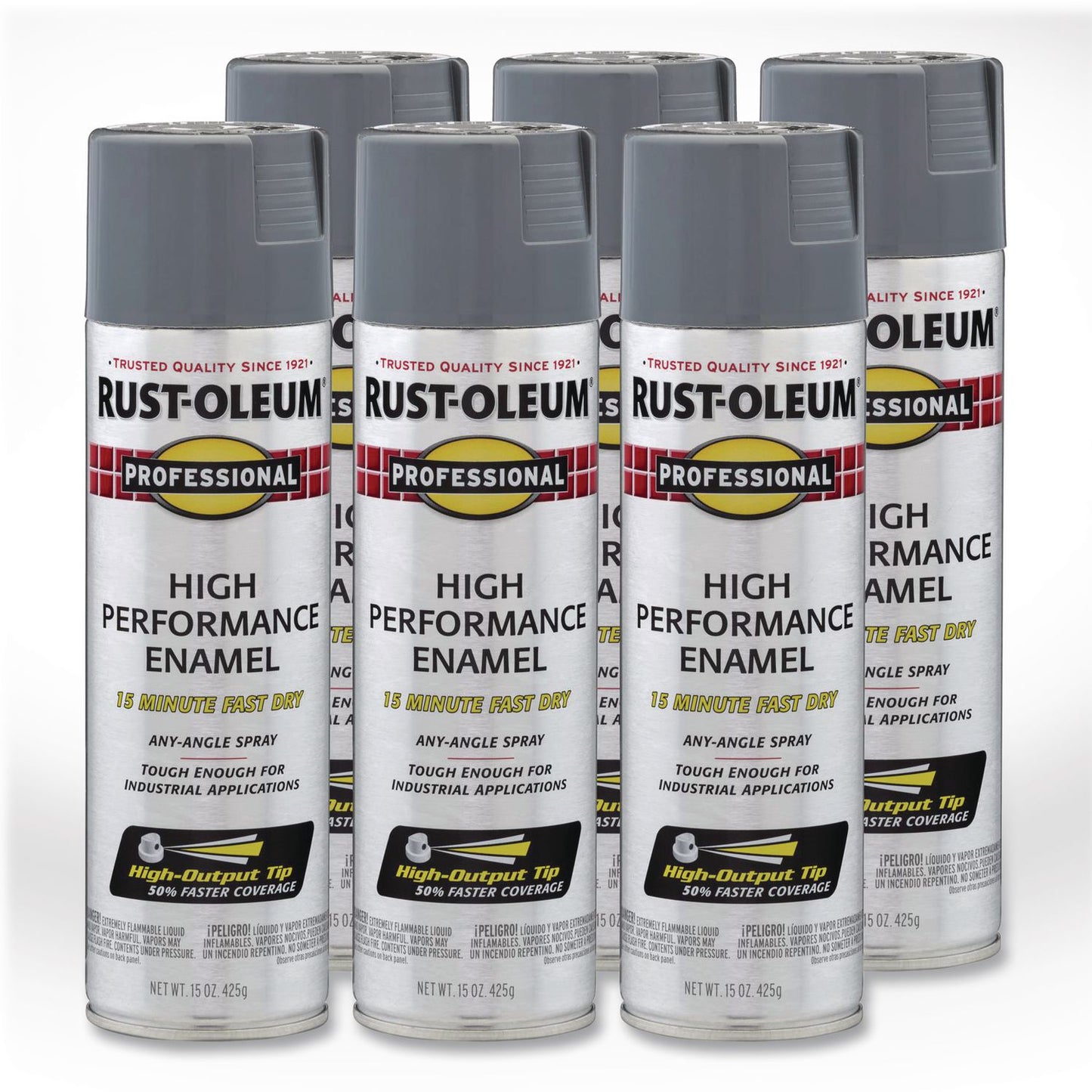 Rust-Oleum® Professional Spray Paint, Gloss Dark Machine Gray, 15 oz Aerosol Can, 6/Carton (RST7587838CT)