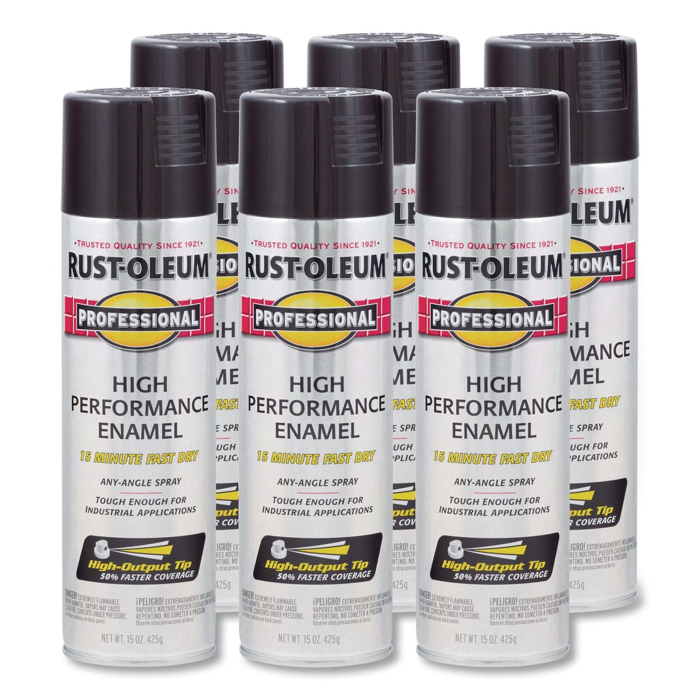 Rust-Oleum® Professional Spray Paint, Gloss Gray, 15 oz Aerosol Can, 6/Carton (RST7579838CT)