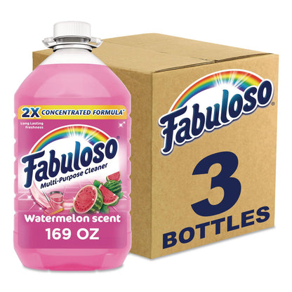 Fabuloso® Multi-Use Cleaner, Watermelon Scent, 128 oz Bottle, 3/Carton (CPC61051624)