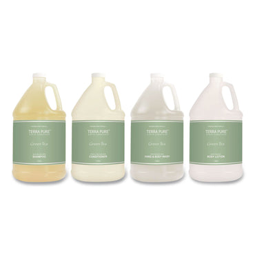 Diversified Hospitality Solutions Terra Pure Shampoo Gallon, Green Tea Lemongrass Scent, 1 gal Bottle (DHS002287EA)