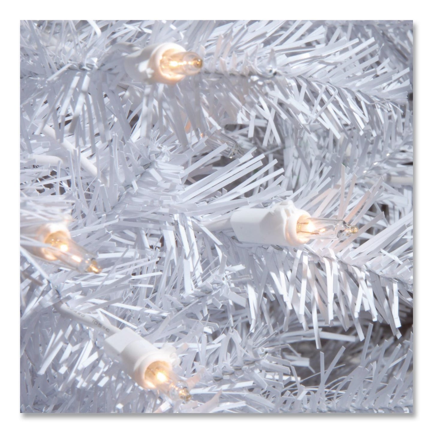 National Tree Company® Pre-Lit Dunhill Fir White Tree, 55" x 53" x 78", White Tree, White Tree Stand (NTTDUWH65LO)