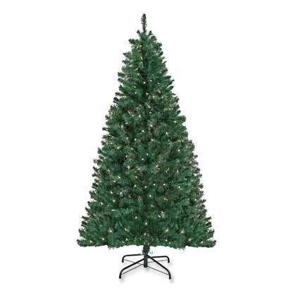 National Tree Company® Pre-Lit Acacia Tree, 37" x 37" x 70.8", Green Tree, Green Tree Stand (NTTAC10030860)
