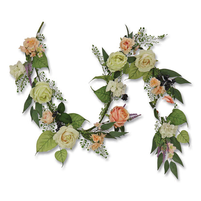 National Tree Company® Rose and Lavender Spring Garland, 72" Long, Pink (NTTDS69S21G7504)