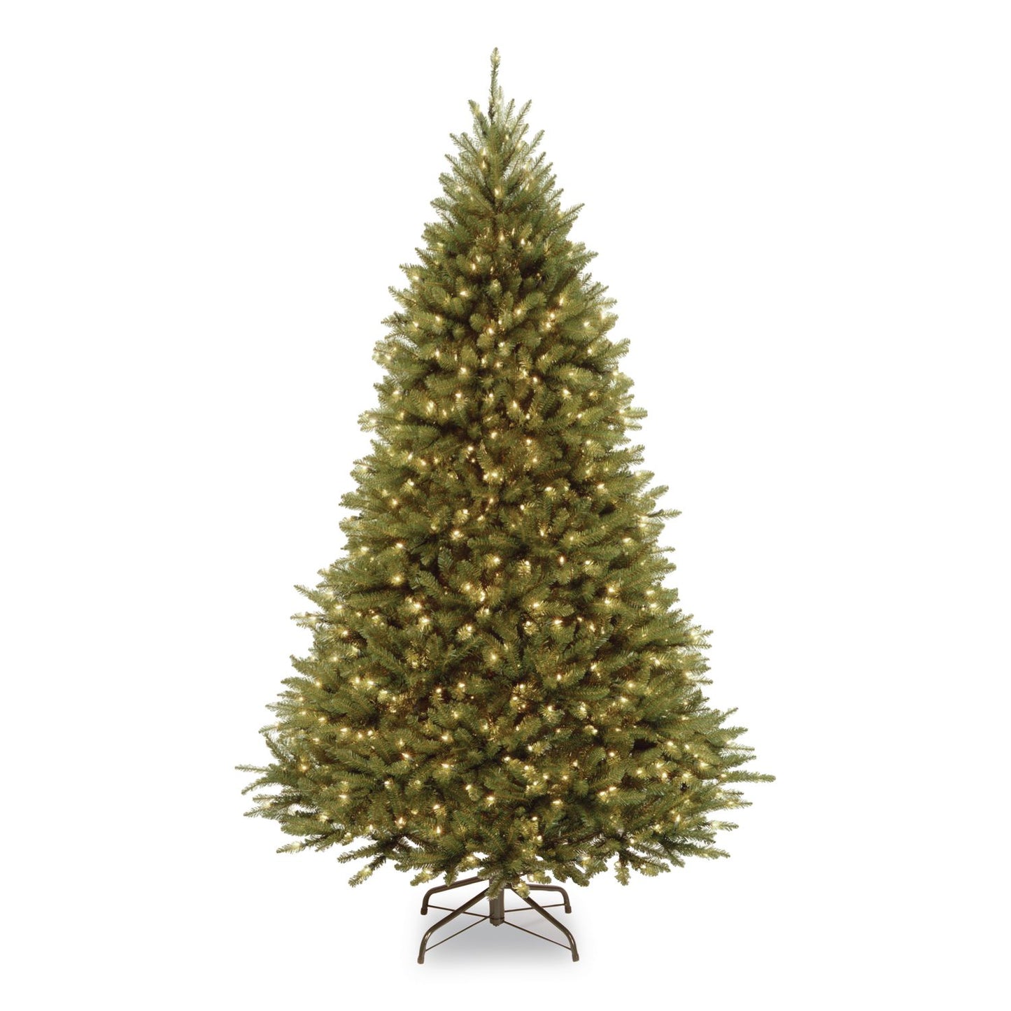 National Tree Company® Pre-Lit Kingswood Fir Tree, 55" x 55" x 90", Green Tree, Green Tree Stand (NTTKW7D5375)