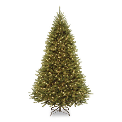 National Tree Company® Pre-Lit Kingswood Fir Tree, 55" x 55" x 90", Green Tree, Green Tree Stand (NTTKW7D5375)