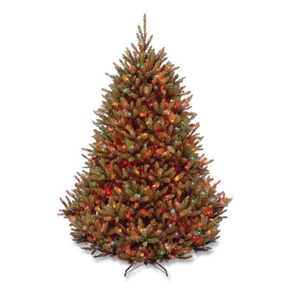 National Tree Company® Pre-Lit Natural Fraser Fir Tree, 60" x 60" x 90", Green Tree, Green Tree Stand (NTTNAFFMH175RLO)