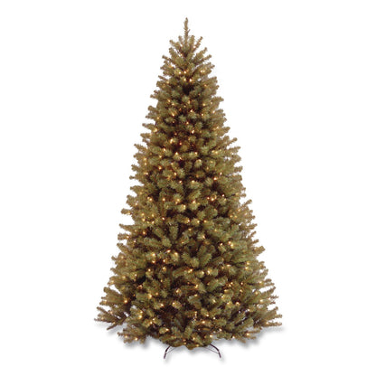 National Tree Company® Pre-Lit North Valley Spruce Tree, 39" x 39" x 72", Green Tree, Green Tree Stand (NTTNRV730060)