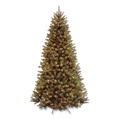 National Tree Company® Pre-Lit North Valley Spruce Tree, Clear Lights, 42" x 42" x 78", Green Tree, Green Tree Stand (NTTNRV730065)