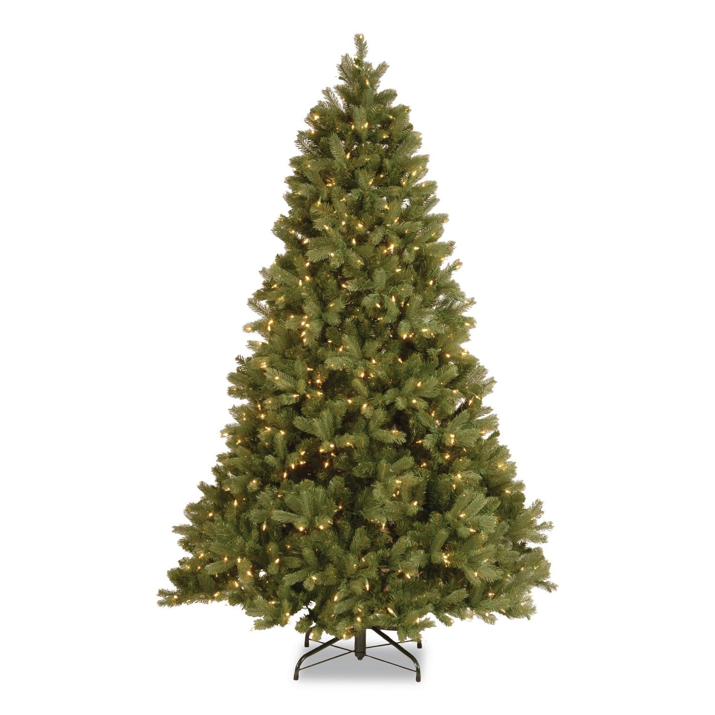 National Tree Company® Pre-Lit Downswept Douglas Fir Tree, 49" x 49" x 78", Green Tree, Green Tree Stand (NTTPEDD131265)