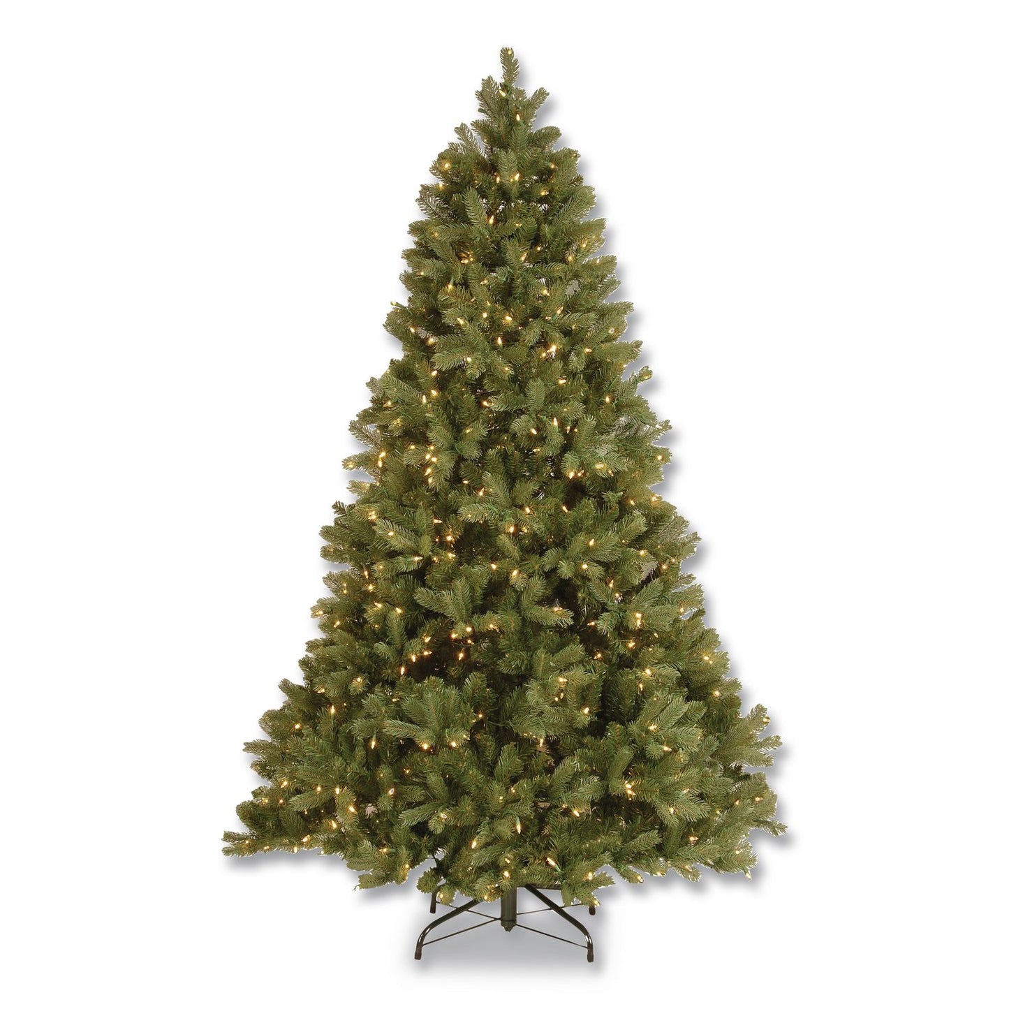 National Tree Company® Pre-Lit Downswept Douglas Fir Tree, 59" x 59" x 90", Green Tree, Green Tree Stand (NTTPEDD131275)