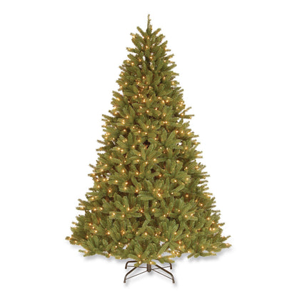 National Tree Company® Pre-Lit Grande Fir Medium Tree, 50" x 50" x 90", Green Tree, Green Tree Stand (NTTPEGF430775)