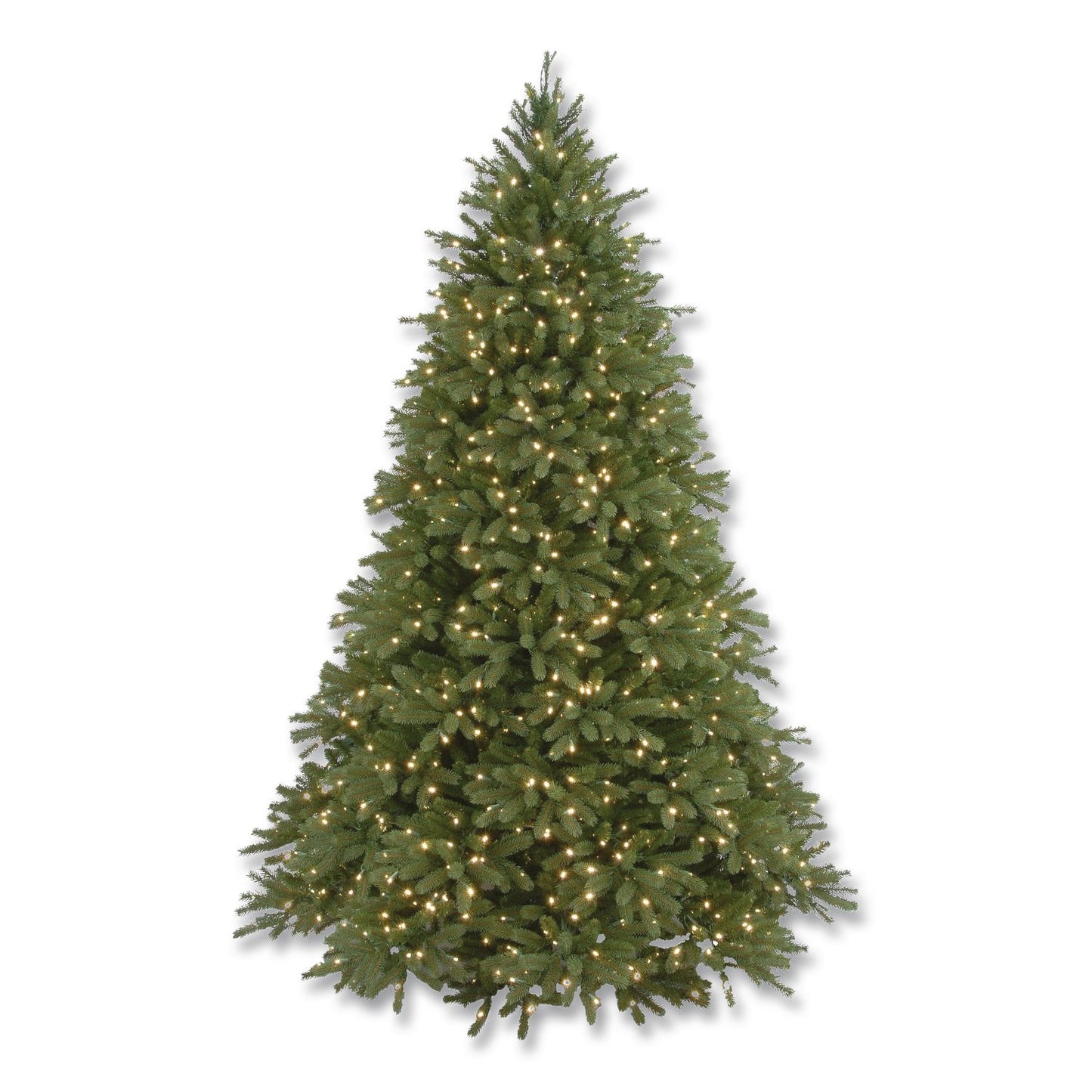 National Tree Company® Pre-Lit Grande Fir Pencil Slim Tree, 78" x 78" x 108", Green Tree, Green Tree Stand (NTTPEJF130090)
