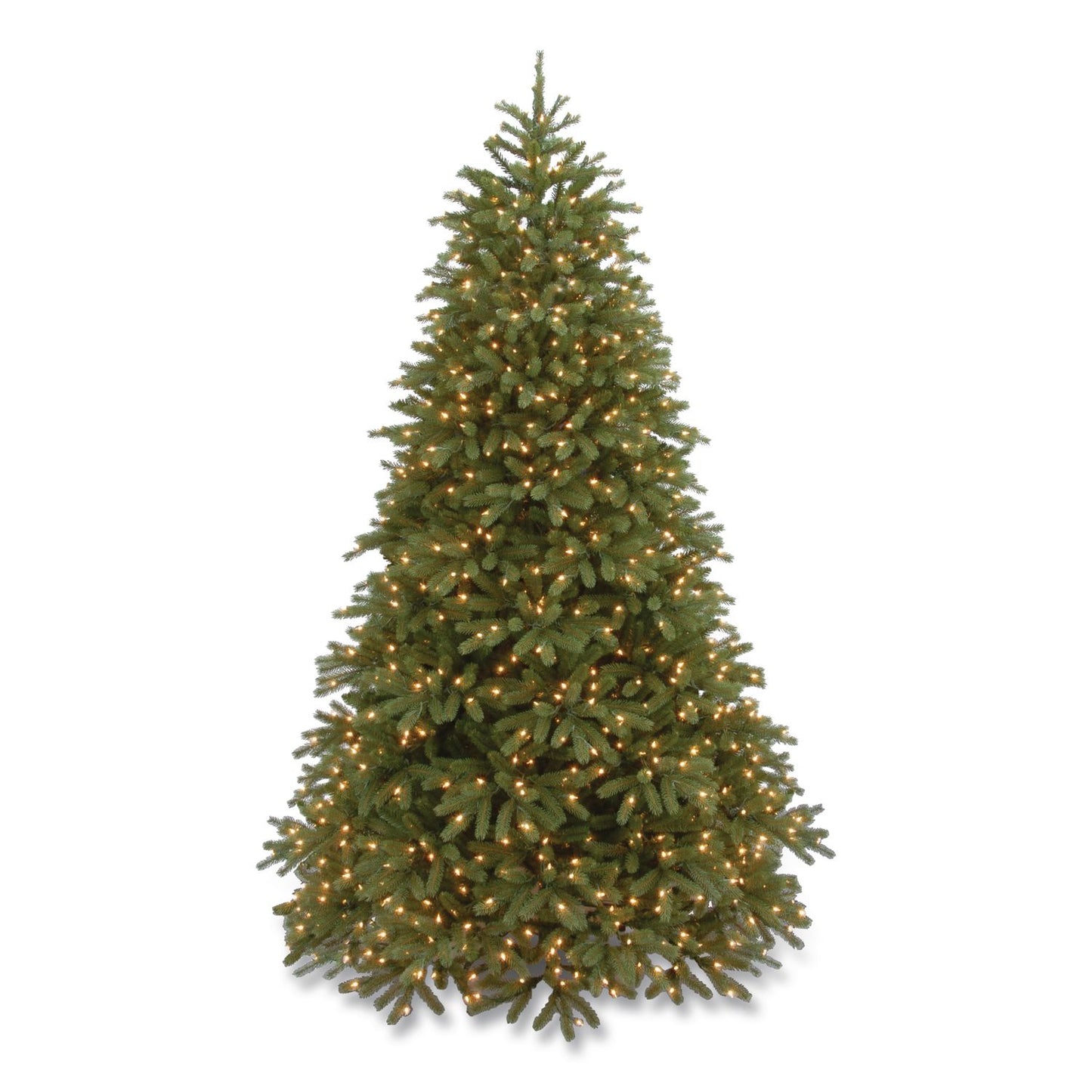 National Tree Company® Pre-Lit Jersey Fraser Fir Medium Tree, 56" x 56" x 90", Green Tree, Green Tree Stand (NTTPEJF130275)