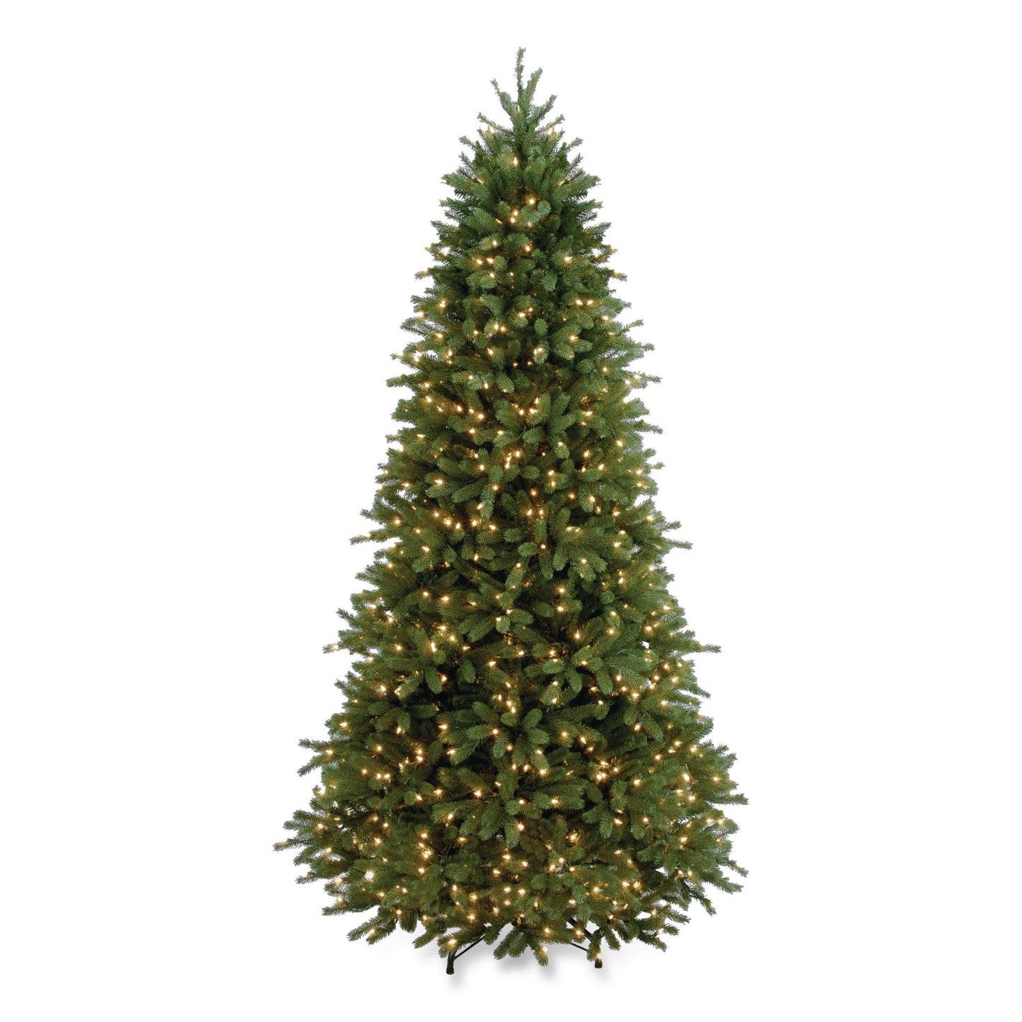 National Tree Company® Pre-Lit Jersey Fraser Fir Slim Tree, 43" x 43" x 78", Green Tree, Green Tree Stand (NTTPEJF130465)