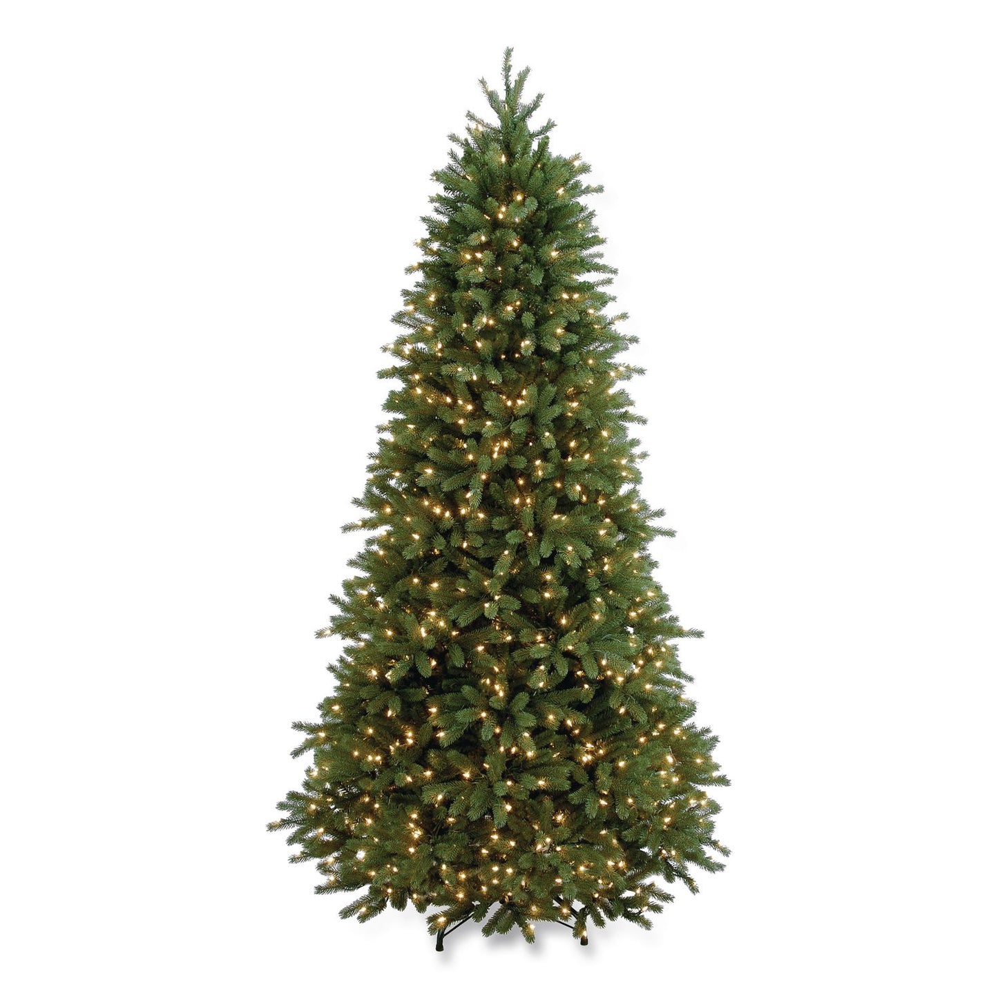 National Tree Company® Pre-Lit Jersey Fraser Fir Slim Tree, 51" x 51" x 90", Green Tree, Green Tree Stand (NTTPEJF130475)