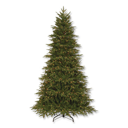 National Tree Company® Pre-Lit Northern Fraser Tree, 57" x 57" x 90", Green Tree, Green Tree Stand (NTTPENO430775)