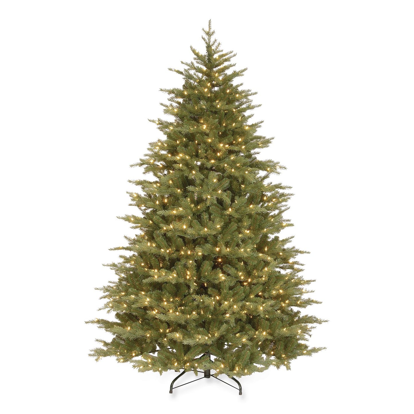 National Tree Company® Pre-Lit Nordic Spruce Medium Tree, 60" x 60" x 90", Green Tree, Green Tree Stand (NTTPENS130775)