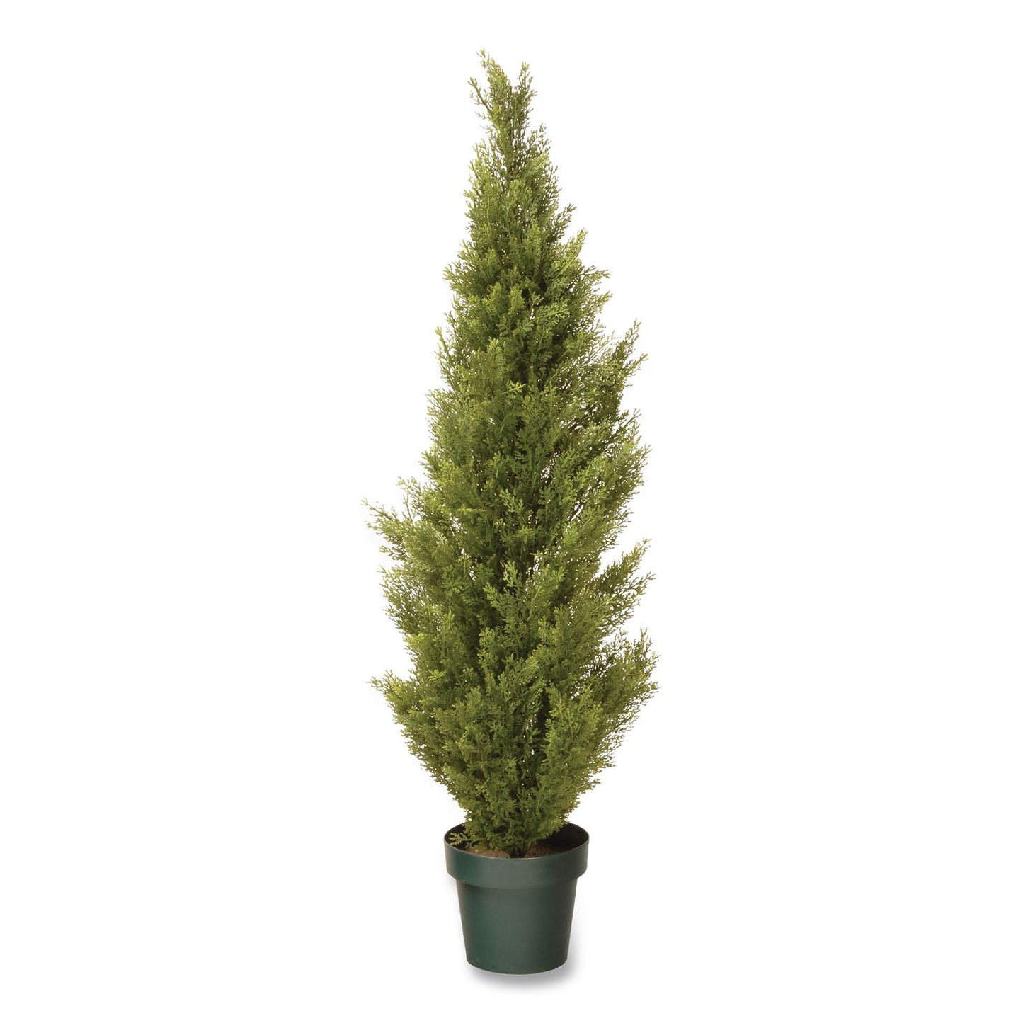 National Tree Company® Cedar Topiary Tree, 13" x 13" x 53", Green Tree, Dark Green Pot (NTTQLMC4531)