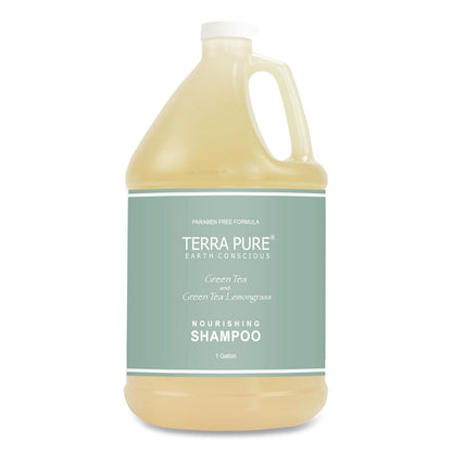 Diversified Hospitality Solutions Terra Pure Shampoo Gallon, Green Tea Lemongrass Scent, 1 gal Bottle (DHS002287EA)