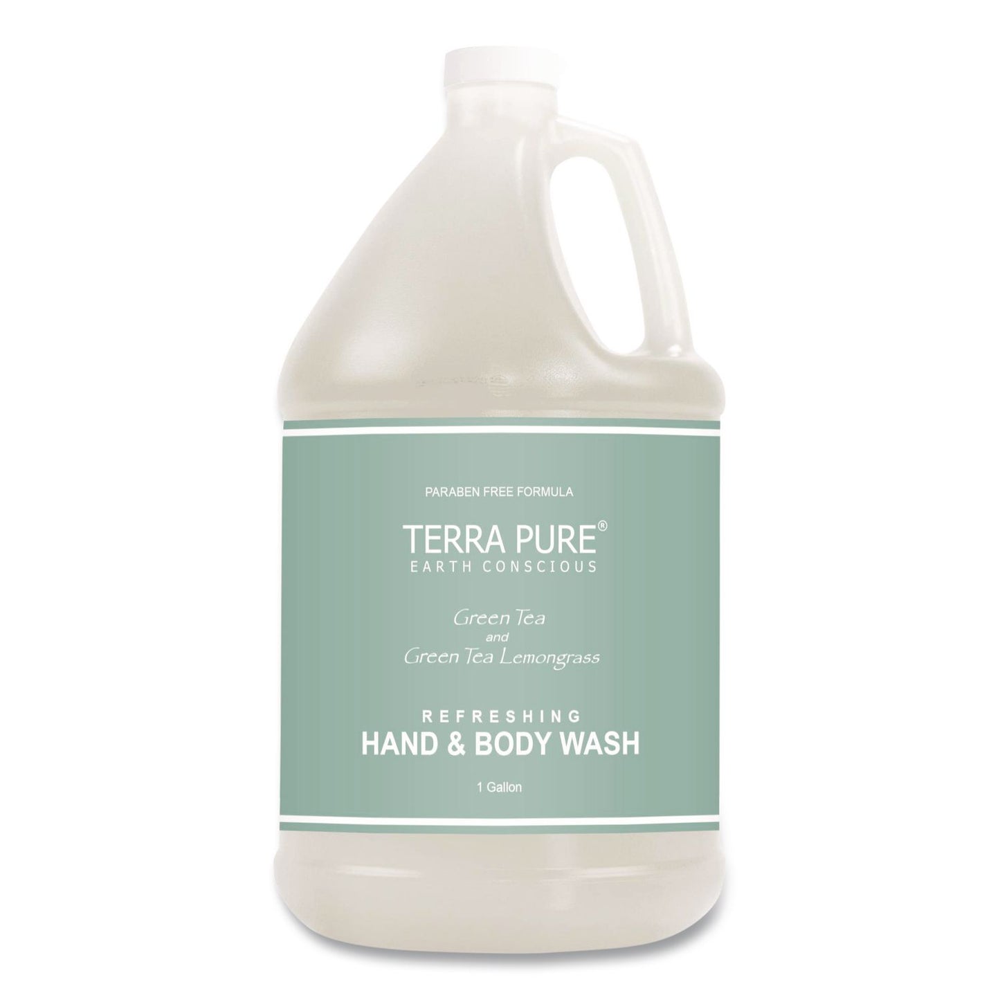 Diversified Hospitality Solutions Terra Pure Body Wash Gallon, Green Tea Lemongrass Scent, 1 gal Bottle (DHS002294EA)