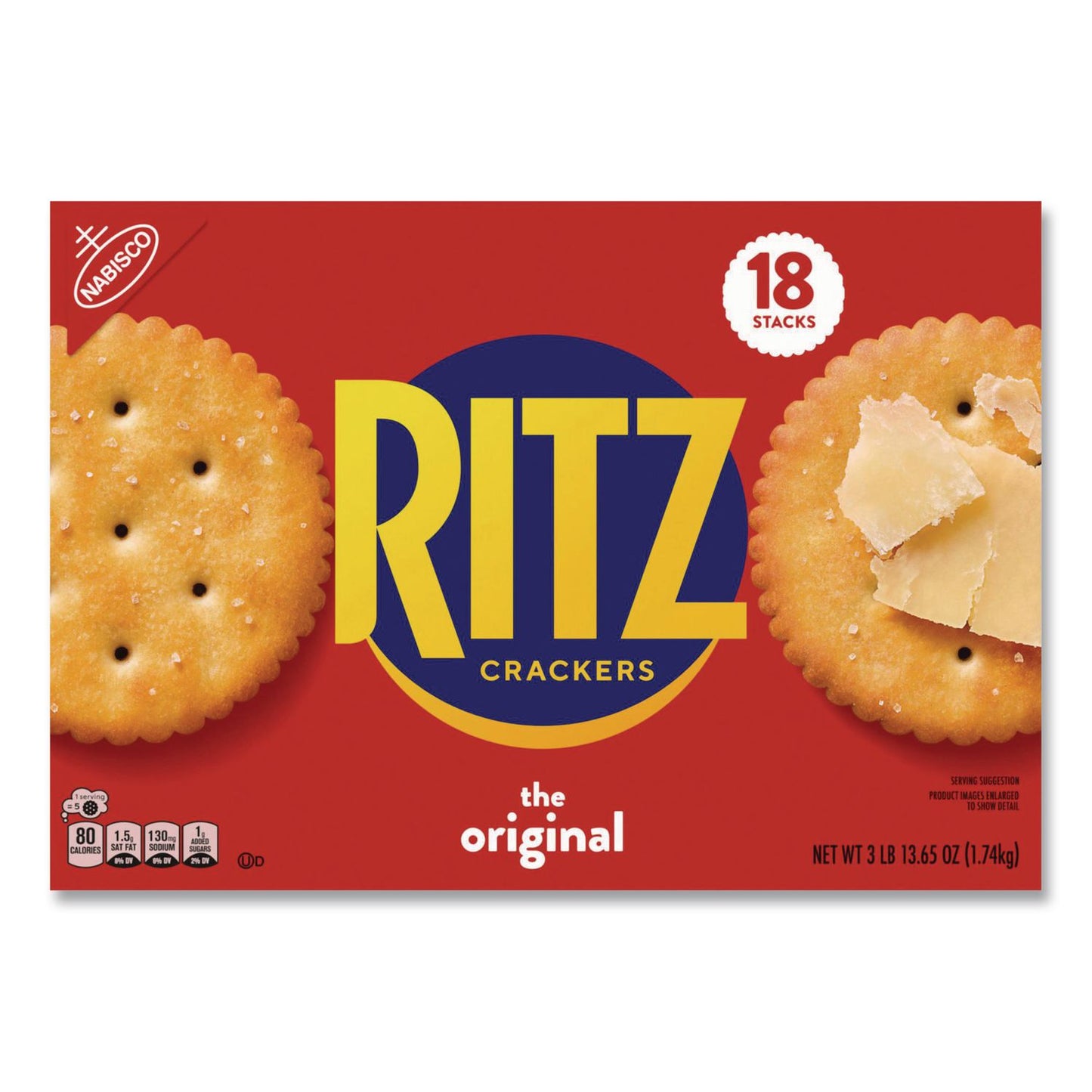 Nabisco® Original Crackers, Buttery, 18 Individually Wrapped Sleeves, 3 lb Box, 1 Box/Carton (GRR22002636)