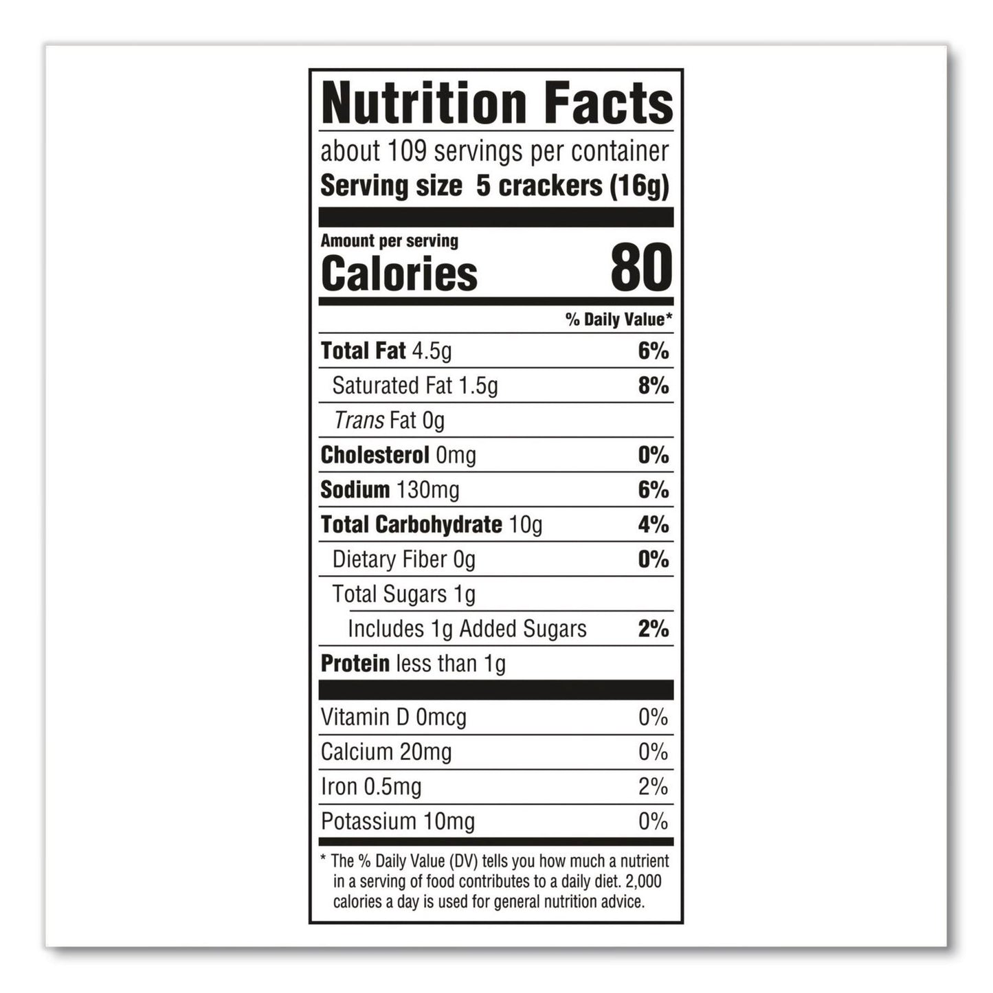 Nabisco® Original Crackers, Buttery, 18 Individually Wrapped Sleeves, 3 lb Box, 1 Box/Carton (GRR22002636)