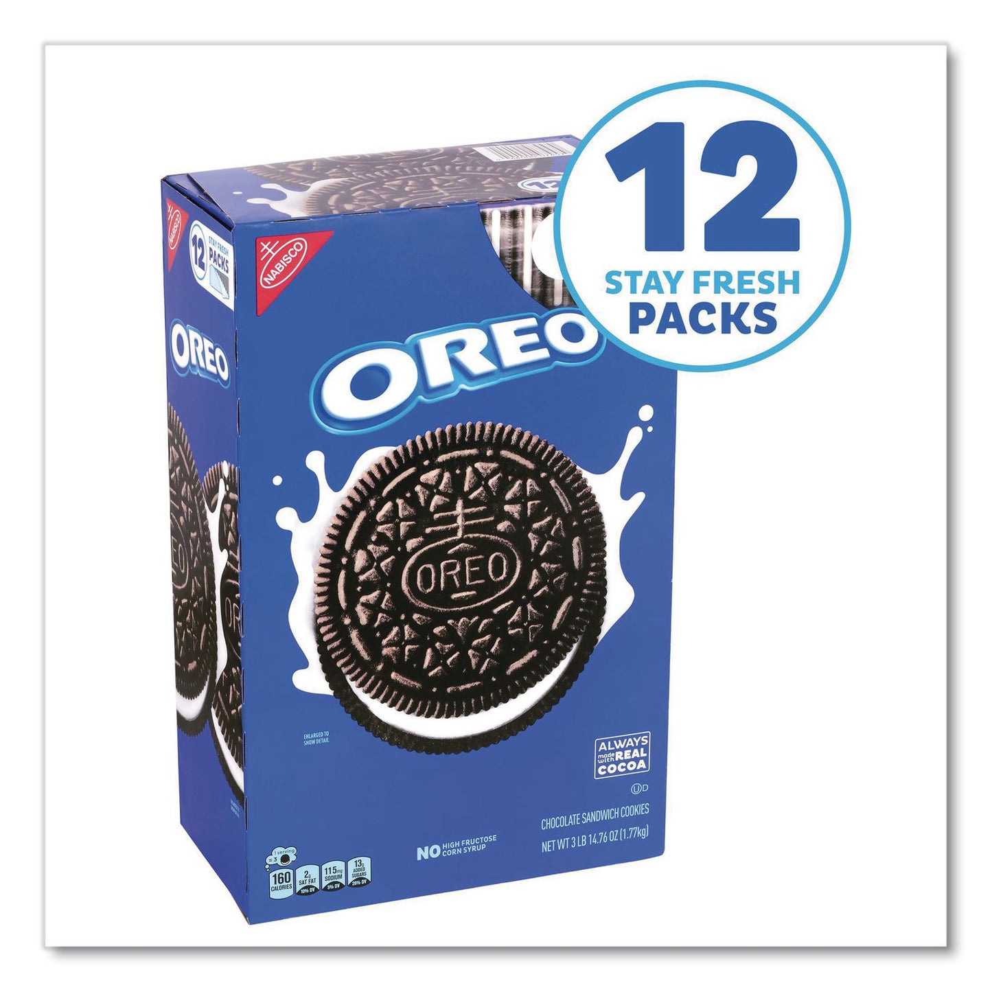 Nabisco® Cookies, Chocolate, 12 Individually Wrapped Sleeves, 3 lb 14.67 oz Box, 1 Box/Carton (GRR22002637)