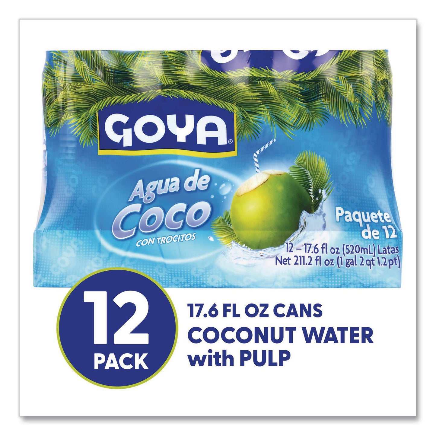 Goya® Coconut Water, Coconut, 17 oz Bottle, 12/Carton (GRR22002657)